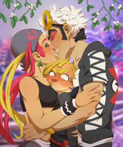 xnirox: Merry smoochmas from these lovely ex Team Skull members ;*   PATREON|DEVIANTART|FURAFFINITY|TWITTER|COMMISSION INFO   