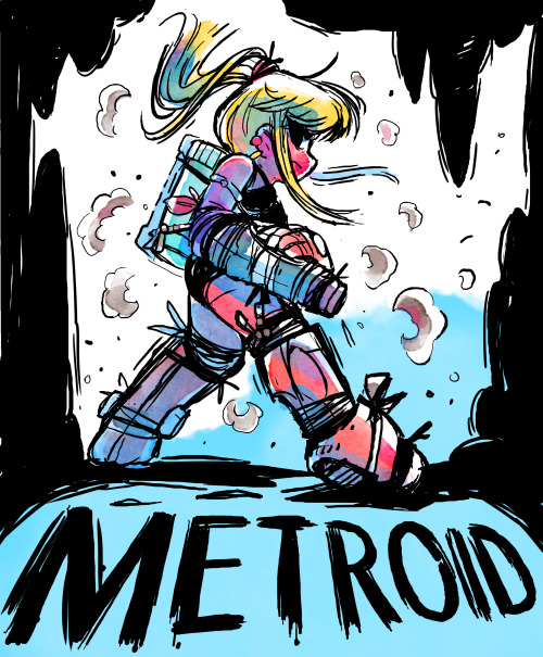 princeofcake:  Did a collab-Metroid-tradeoff-Samus fest thing with my buddy over at @toonimated! Yes. Yes? Yes.  