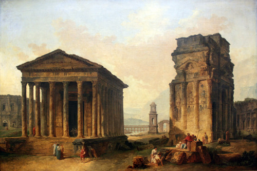 Hubert Robert - The Ruins of Nîmes, Orange and Saint-Rémy-de-Provence (1789). [x]