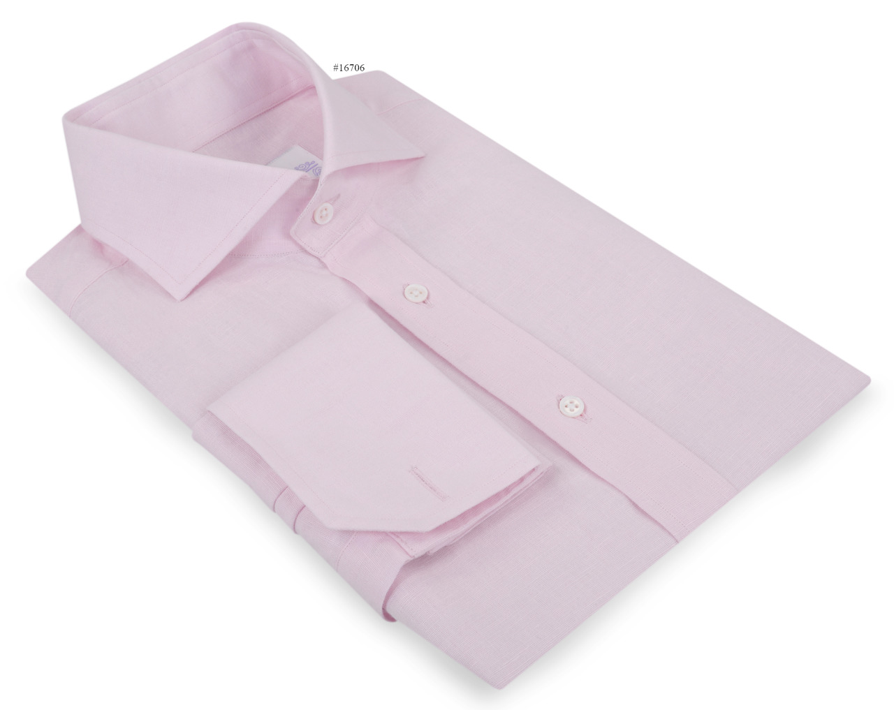Luxire — Pale Pink Linen Cotton dress shirt from Luxire is...