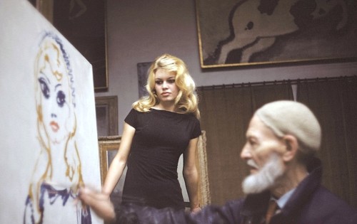  Brigitte Bardot posing for Kees Van Dongen, 1959 