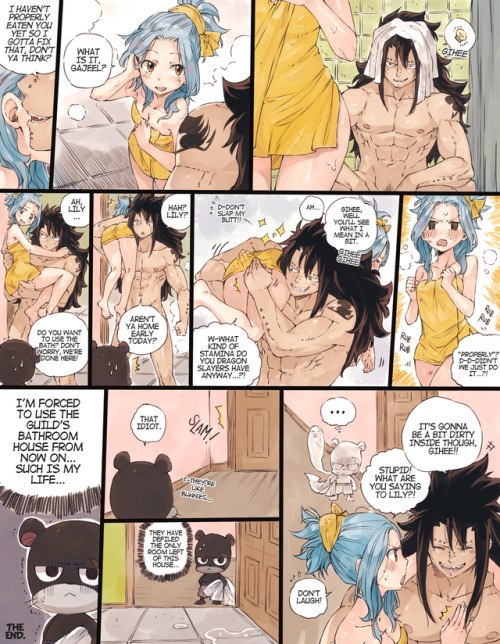 rboz: shower fun with gajevy  ♥ based on this panelAfter seeing that color page I couldn