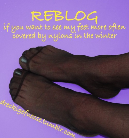 dreckigefuesse:As my Dom really like my feet in nylons as well, he is asking for your opinion for th