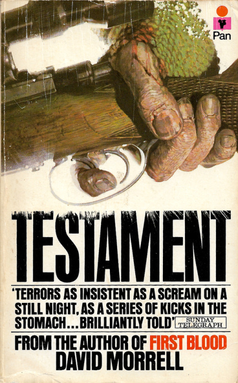Testament, by David Morrell (Pan, 1976).From porn pictures