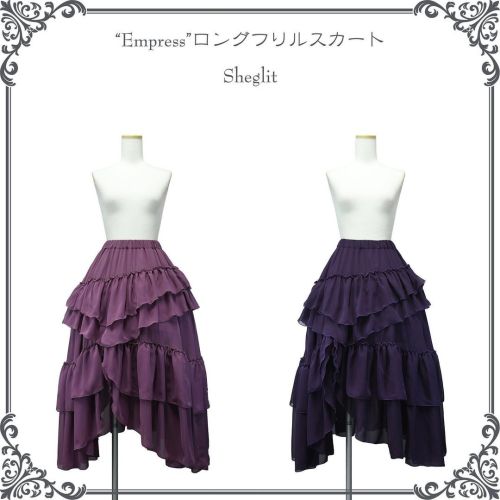 #newarrival "Empress"ロングフリルスカート Color:#AntiqueRose#Purple Price:¥19,800(¥18,000+tax) . イレギ