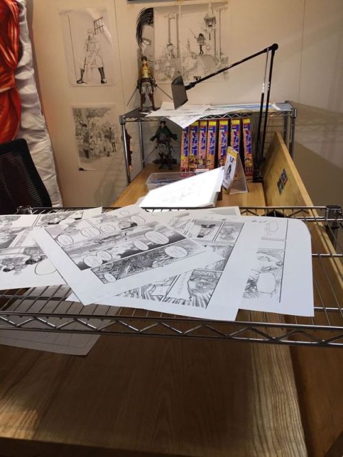 Porn photo SnK News: Isayama Shares Photos of Mock Workstation