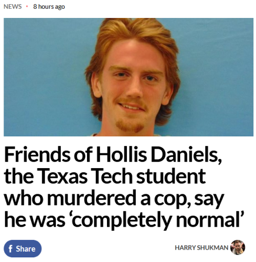 blackness-by-your-side: source When you’re white and kill a cop you are “completely normal”. That’s what they say. Then they say that the black kid playing with a toy gun is a “thug”. Smh. 