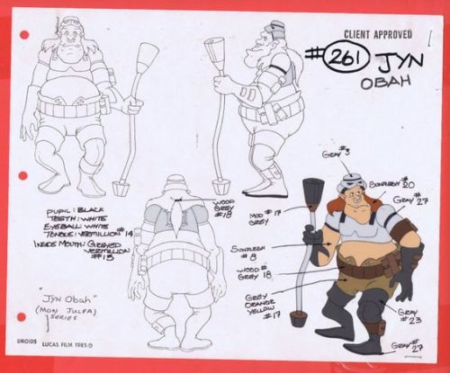 talesfromweirdland:Model sheets and other production artwork from the 1980s animated series, Star Wa