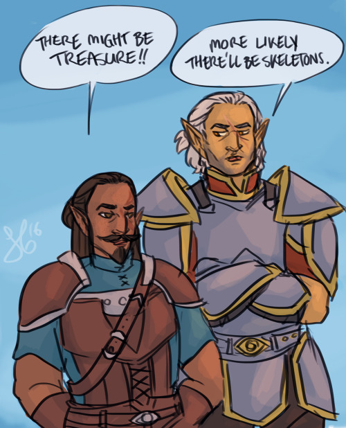 they are queen ayrenn’s adoptive uncles and will protect her from all harm(tall grumpy altmer 