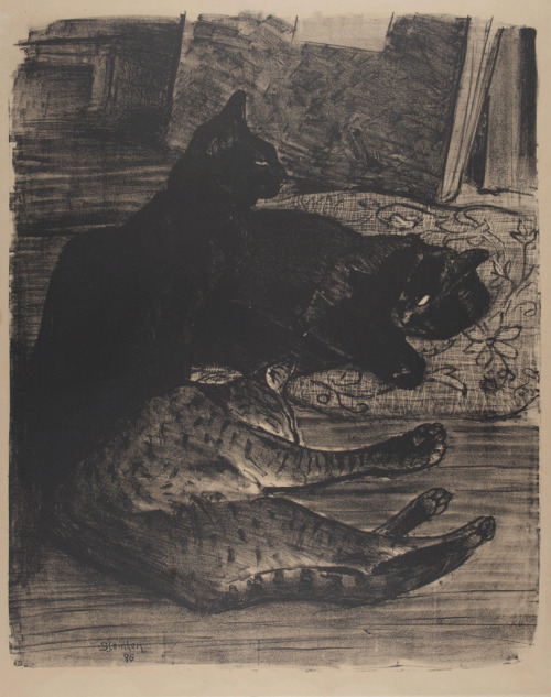 Chats = CatsThéophile Alexandre Steinlen (Swiss;1859–1923)1896Lithograph on paper mount