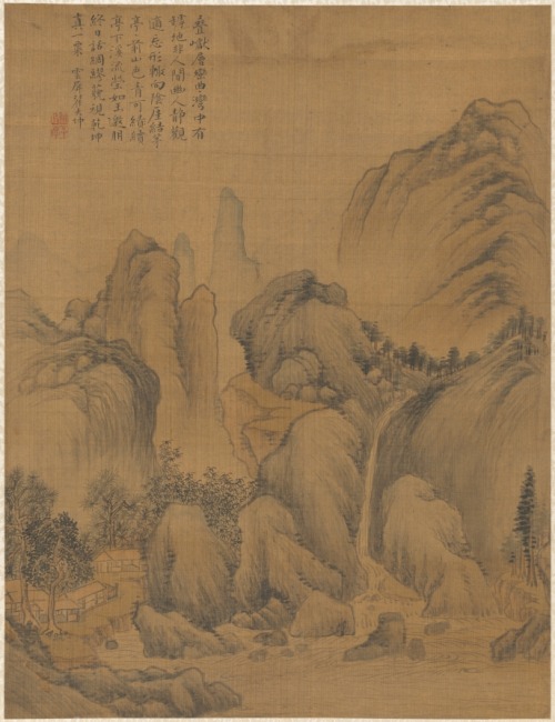 Landscape, Zhai Dakun, 1775, Cleveland Museum of Art: Chinese ArtSize: Overall: 41.2 x 31.5 cm (16 &