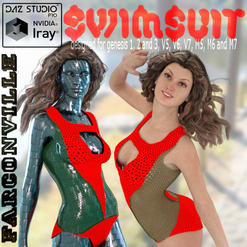 Swimsuit  was made especially for Genesis, Victoria 5, Michael 5, Genesis 2  Female,