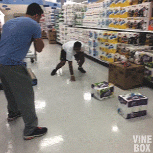 vinebox:  Football drills at the store
