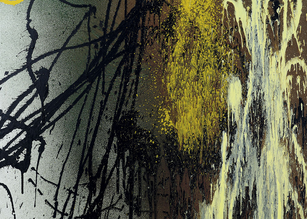 thunderstruck9:  Hans Hartung (German-French, 1904-1989), T1989-N9, 1989. Oil on