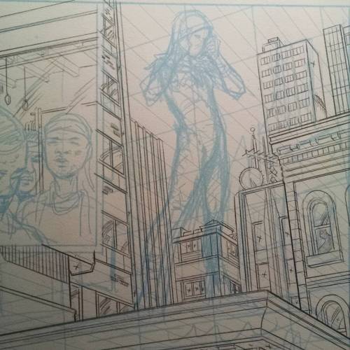 Tom Rogers Comics Drawing Up Some More Astro City Backgrounds