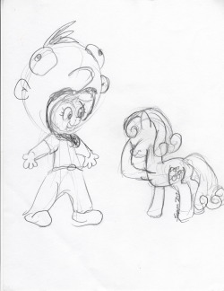 ponyconblindbagcommissions:  &ldquo;Apeies the furry equivalent in the MLP universe&rdquo; Drawn by Snapai at Everfree NW 2014  Pfft, Lyra xD