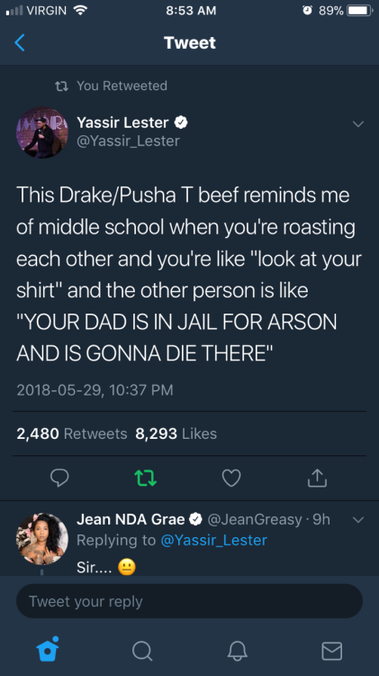 killmoncoochie: The best part of this Drake vs Pusha T beef is black twitter Here are some of my favorites 