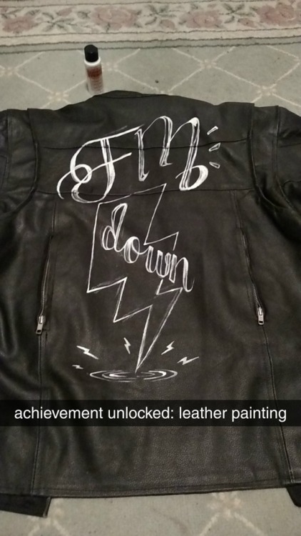 haverkampink: WHEW that’s enough for tonight. Finally finished my friend’s leather band 