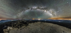 just&ndash;space:  Milky Way Arc over Lassen Volcanic National Park in Northern California.  js