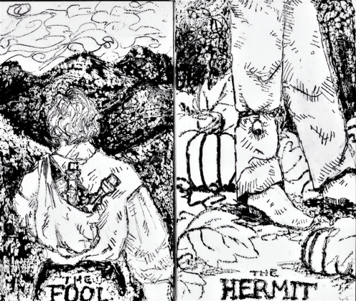 hellenhighwater: The current run of valvert tarot. I’m down to just Temperance and the Devil, 