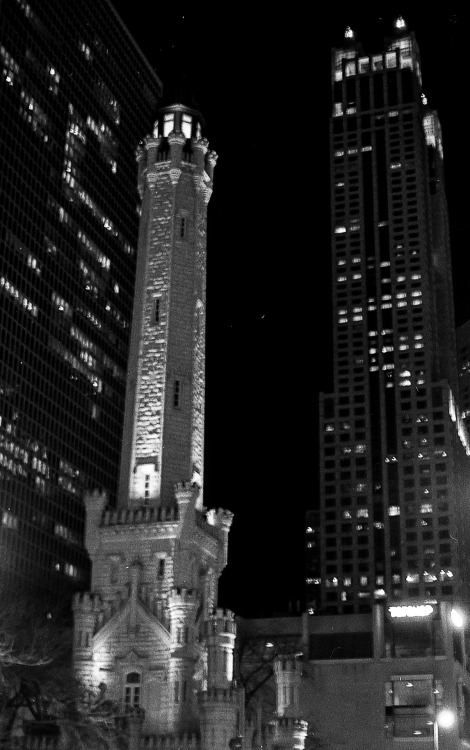 Old Water Tower, Magnificent Mile, Chicago. Fall / Winter 2013. 