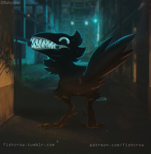 Fishcrow:  Fishcreep Is Blocking The Way! Run Away Or Say Hello?