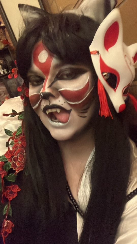 Kitsune makeup test for Halloween. 🥰🦊