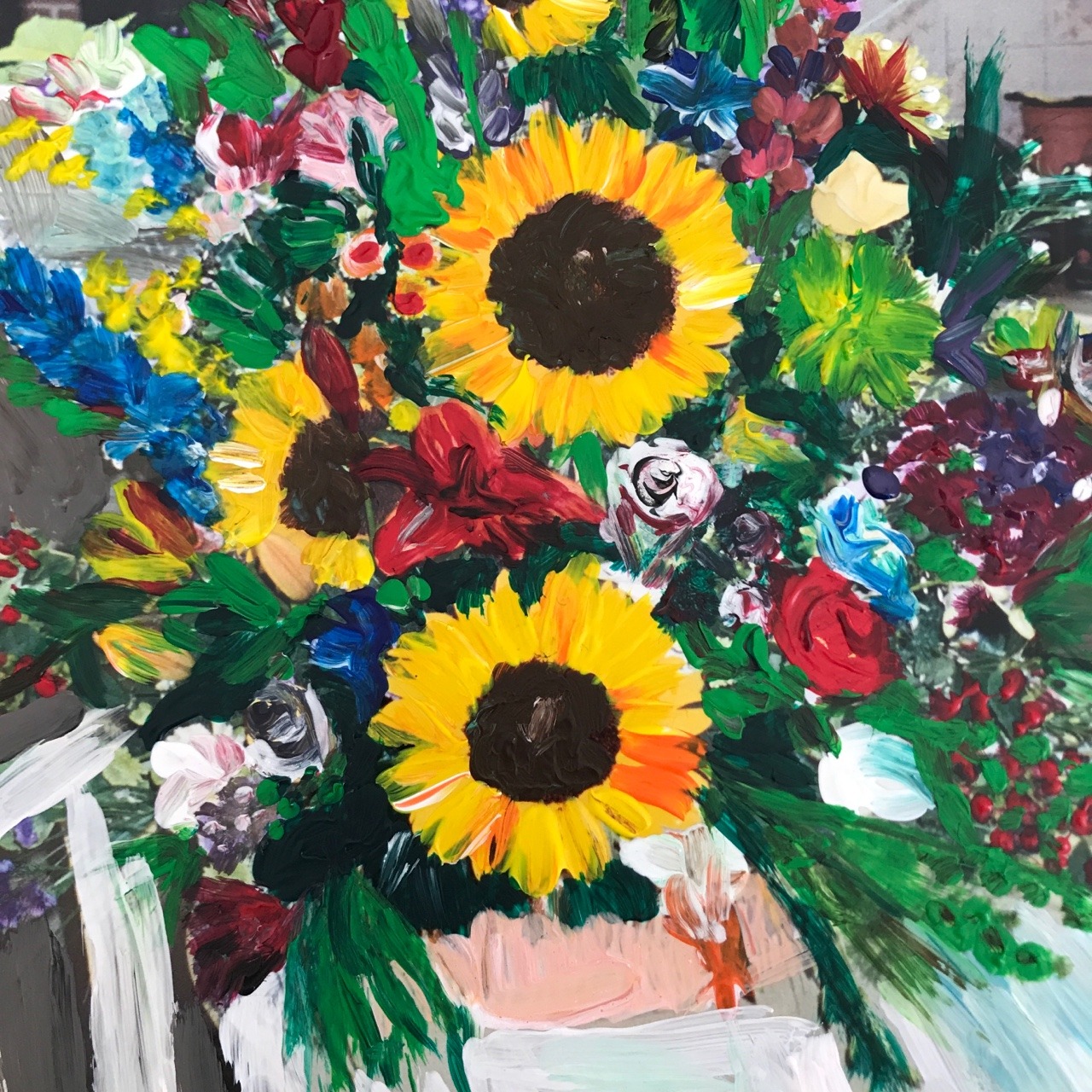 hirxeth:  first time painting flowers and it’s… fuck it pls go like and support
