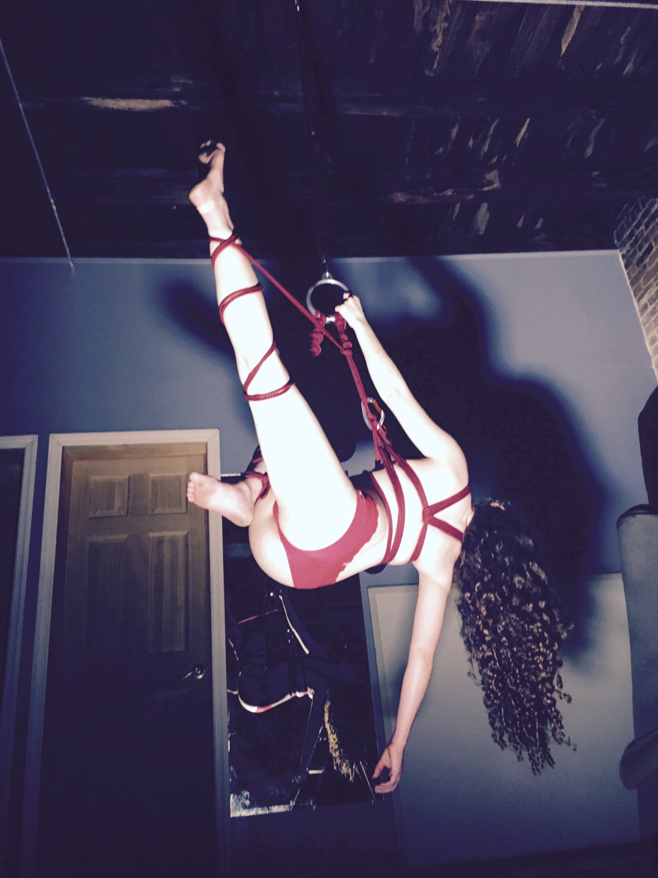 theropediary:  Second self suspension playing with light and shadows too at Ofinders