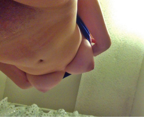 happyhumps:  Here are more pictures(I took them a month ago.)Who wants to suck on my boobs? I am so horny!