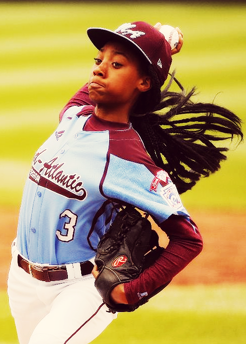 pretty-period:  “More girls should join boys’ teams so it could be a tradition and it wouldn’t be so special.” - 13-year-old Mo’Ne Davis, the 18th girl to play in the Little League World Series in its 68-year history, the FIRST girl to throw