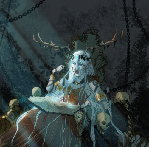 ioanaartblog:“I won’t let the Raven bitch win” I really look forward to AU Evil path Keyleth Commiss