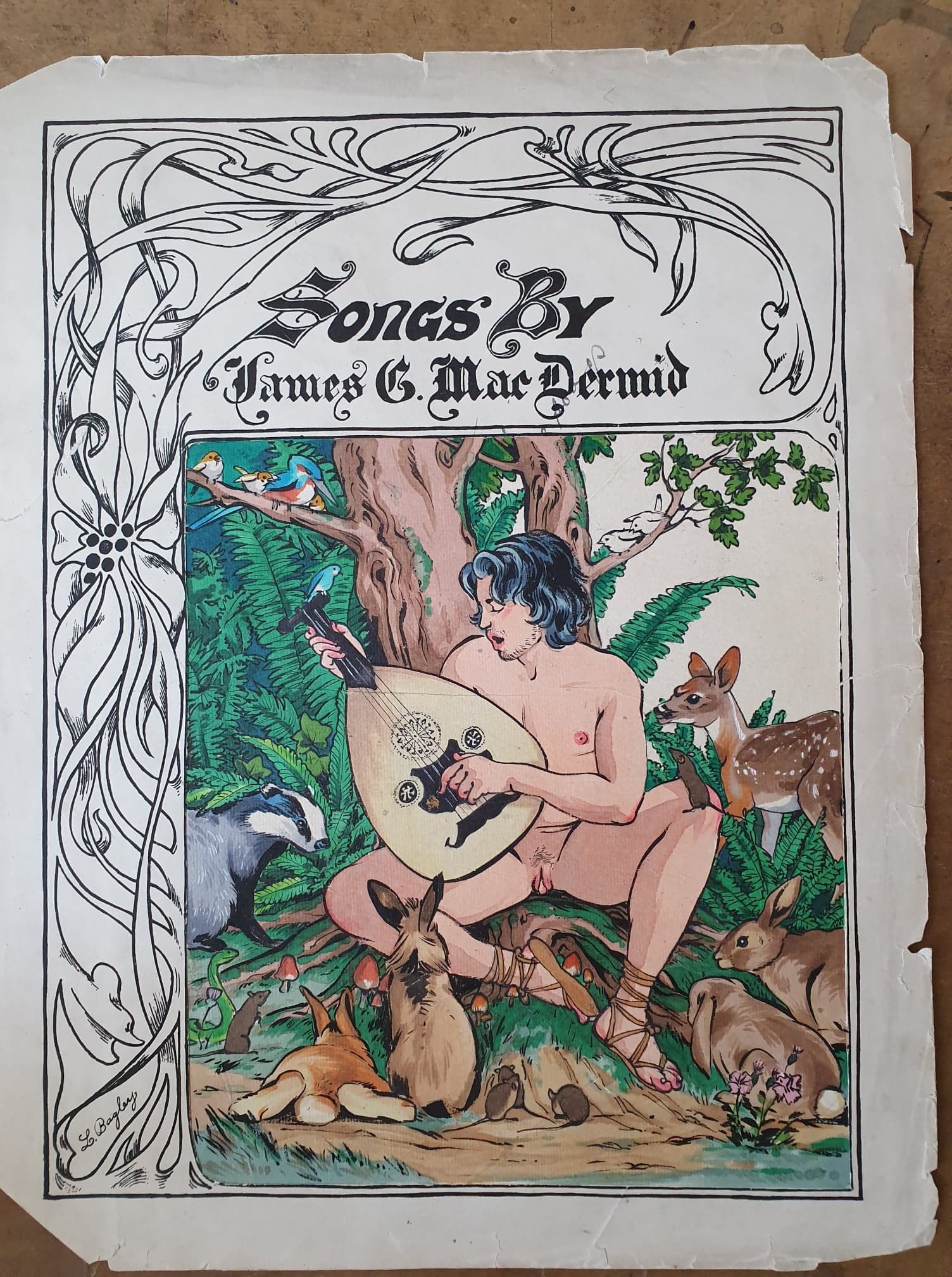 felixdeon:The Charm of Orpheus Beautiful creatures from the forest approach as Orpheus