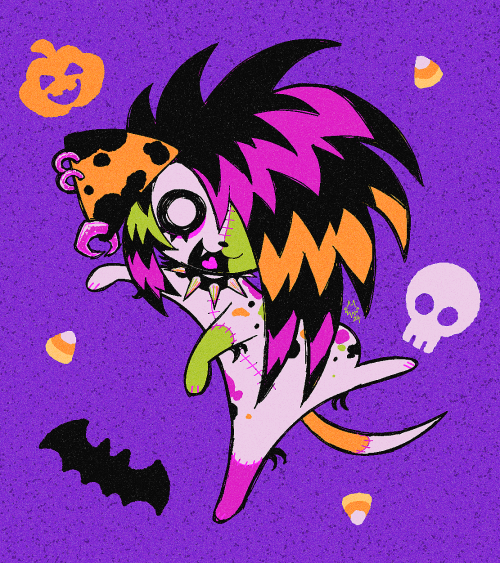 Alt Design For Starry, Shes Ready For Halloween! Also Decided Shes My Sparkledog Sona Me If I Could Be