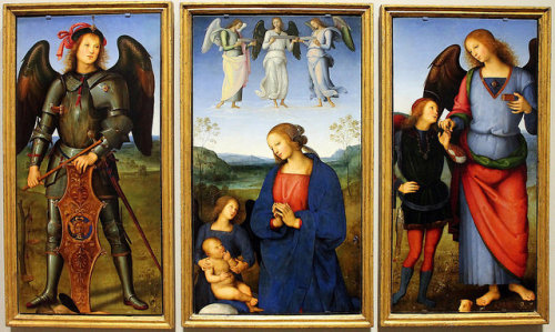 Pietro Perugino. Virgin and Child with Angels; porn pictures