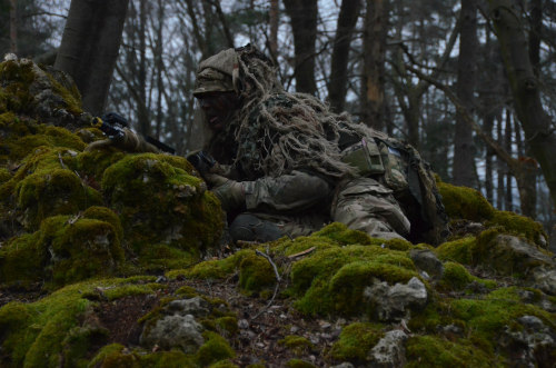 celer-et-audax:  Pre-deployment Exercise  British snipers of Bravo Company, 2nd Battalion, Royal Regiment of Fusiliers during a mission rehearsal exercise (MRE) at the Joint Multinational Readiness Center in Hohenfels, Germany, March 18, 2014. The MRE