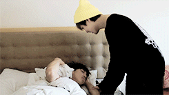 ssonnaeun-deactivated20160311:  cute boyfriend sandeul waking up cute boyfriend baro