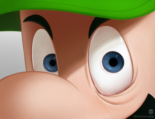 forthepixels:  Luigi death stare compilation.  It took Mario Kart, Luigi, a death