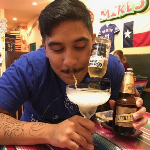 You know what rhymes with Monday? Alllllcohol! (at TEX-MEX RESTAURANT MIKE’S)