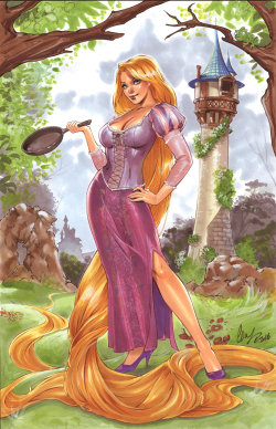 Rapunzel Original Art by Elias-Chatzoudis