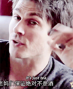 derealdragons:  Ian Somerhalder about Damon drinking Bourbon 