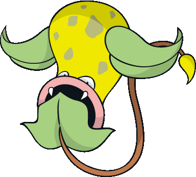 silphcosprites:Upside-down Victreebel is my favorite thing ever.Just look at it:It looks like a cree