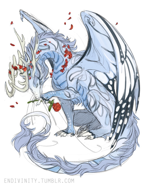 endivinity:  A couple of beautiful icy ladies - Skysealer, belonging to @fizzywits, and Shui belonging to Dragondraws! 