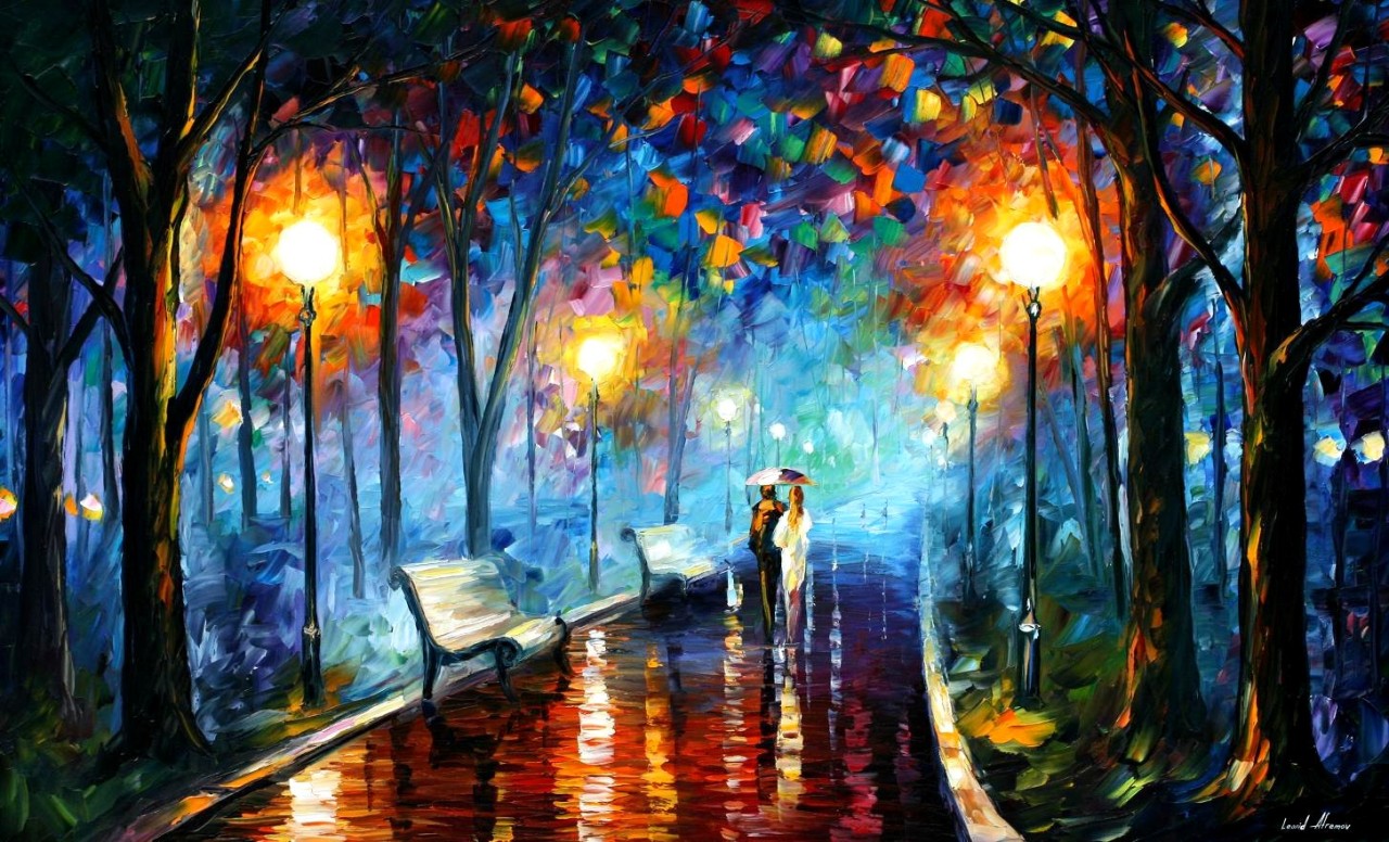 moons-and-mirrors:  jedavu:  Stunning Oil Painting On Canvas By Leonid Afremov  