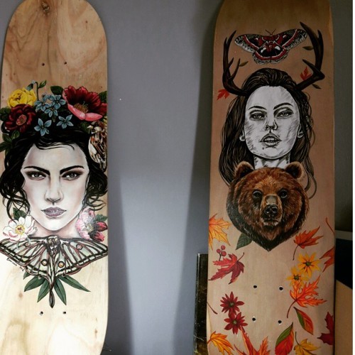 Not finished yet but will be soon…. collab with @thepaperrainproject#nzartist #skateboardar