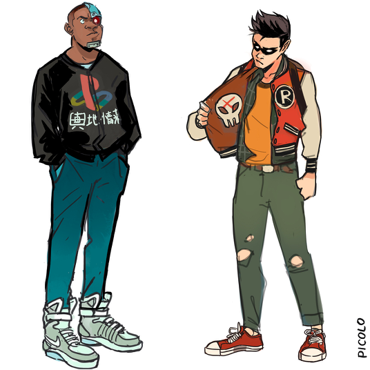 grccnlanterns: casual teen titans + wonder woman. art by picolo 