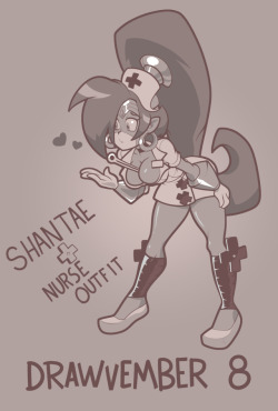 atomictiki:  DRAWVEMBER #8 Shantae   Nurse