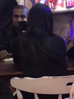 Roomonfiyah:  Stunningpicture:  My Mom Was Seated Next To Kim And Kanye At A Restaurant