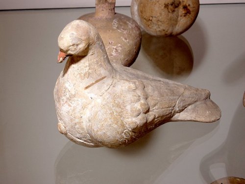 byronofrochdale: Terracotta dove. Apulian (Greek)  300BC-250BC (circa) (Europe,Italy,Puglia,Bri