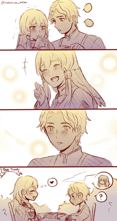 nyankocatnyan: [ Cyril x Lysithea ] The time when they blush